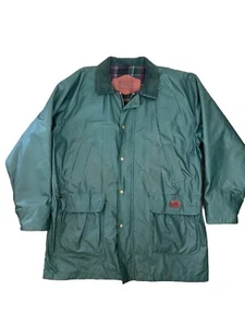 WOOLRICH Vintage Field Jacket Green Plaid Flannel Lined USA Men's Sz XXL Long - Picture 1 of 18