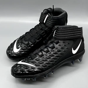 Sz 17 - Men Nike Force Savage Pro 2 Football Cleats Black White AH4000-002 NFL - Picture 1 of 6
