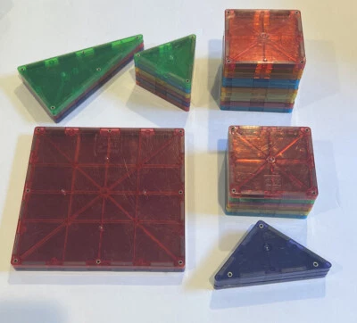Lot of 30 Authentic Magna-Tiles 3D Magnetic Building Toys. As pictured - Image 1 of 4