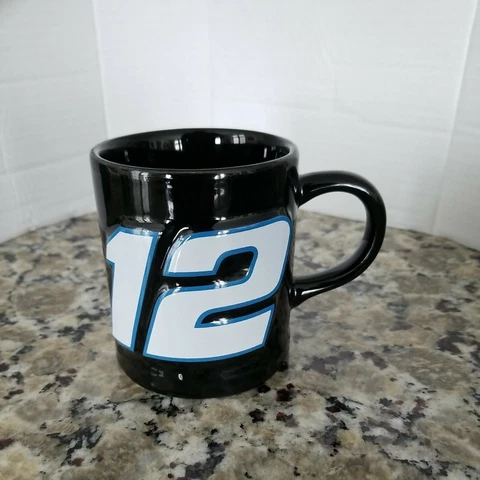 Ryan Newman 12 NASCAR Penske Racing Black Red White Coffee Cup  Mug Car Rare Cover