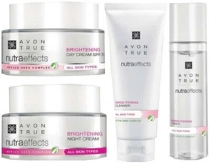 AVON Nutraeffects Brightening Day Cream SPF 20 + Night Cream + Toner + Cleanser - Picture 1 of 3