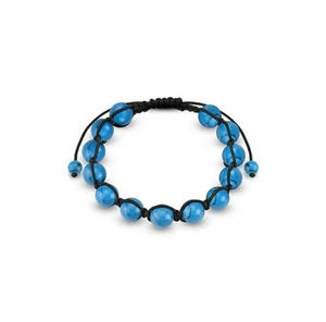 Natural Stone Blue Turquoise 10MM Bead Black Cord Adjustable Healing Bracelet - Picture 1 of 2