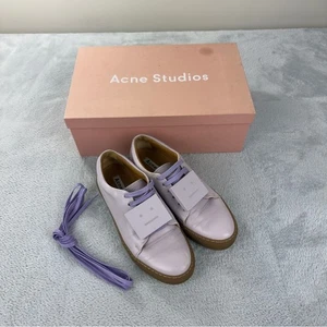 Acne Studios Damen Gr. 5 US/2 UK/35 EU Adriana Lavendel Leder Sneaker mit Karton - Bild 1 von 16