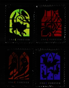 OFF paper #5420-23 Spooky Silhouettes (used set of 4) Forever 2019 _f257 - Picture 1 of 1