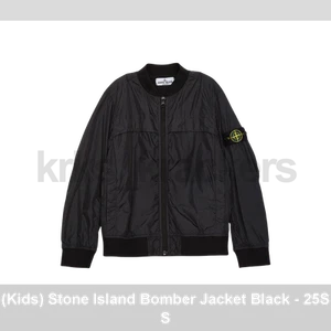 (Kids) Stone Island Bomber Jacket Black - 25SS - Picture 1 of 1