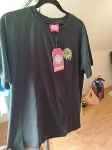 NYC MNWKA BLACK EMBROIDERED/PRINTED CYCLING T-SHIRT - NWT Medium - Picture 1 of 3