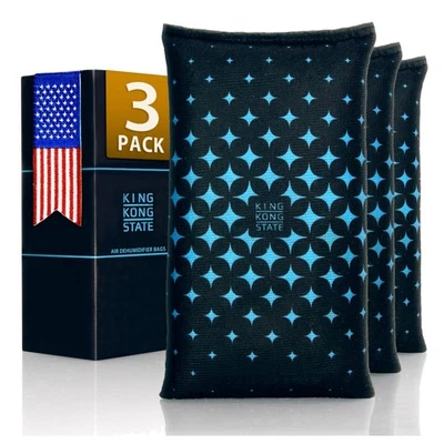 Rechargeable Moisture Absorbing Bags - 3x 200g Silica Gel for Homes & Vehicles - Image 1 of 4