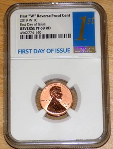 2019-W Lincoln Reverse Proof Cent 1st Day of Issue NGC Reverse PF 69 RD W Coin - Picture 1 of 4