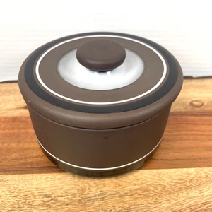 Vintage Hornsea Contrast Butter Dish Lidded Lancaster Vitramic 1970s 3.5" - Picture 1 of 11