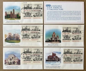 1980 Fleetwood FDC Set • Landmarks of American Architecture • 5 Covers - Picture 1 of 12