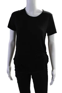 Catherine Catherine Malandrino Womens Black Crew Neck Short Sleeve Tee Top SizeS - Picture 1 of 5