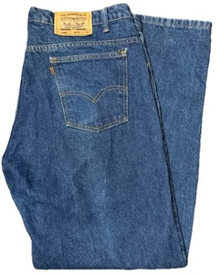 Pantalones de mezclilla vintage años 90 Levi’s 505 naranja lengüeta para hombre 38x29 pierna recta lavado oscuro EE. UU. - Imagen 1 de 17