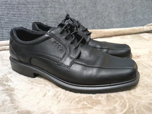 ECCO Men's Oxford Helsinki Lace up Black Leather Size 13 - 13.5  EUR 47   - Picture 1 of 15
