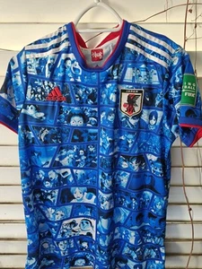 JAPAN Adidas 2022 World Cup Edition Anime Football Soccer Jersey W Patches SZ M - Picture 1 of 5