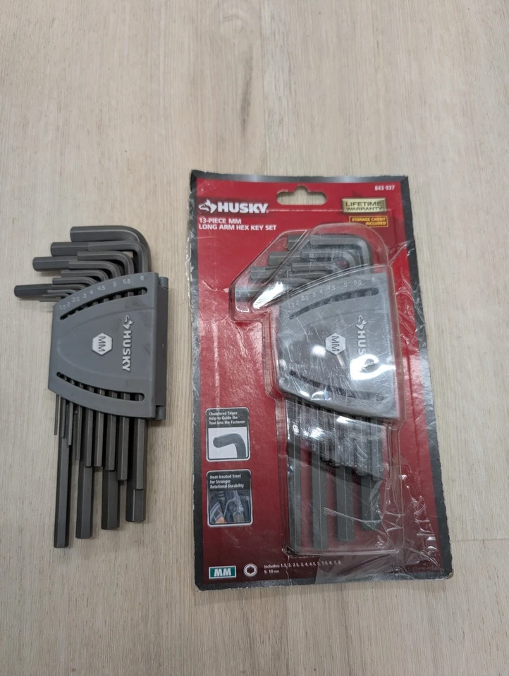 2x Husky 13-Piece MM Long Arm Hex Key Set - Image 1 of 1