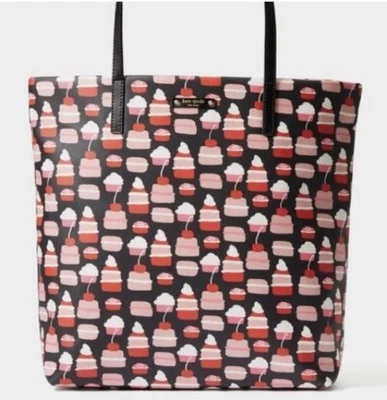 Kate Spade New York "Take the Cake" Bon Shopper Bolso Grande Cupcake Bolso Cartera Mac Foto 1 de 4