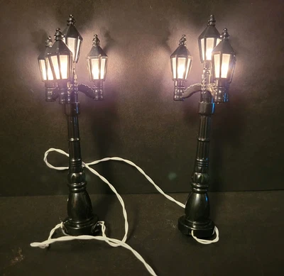 Holiday Time  Christmas Village Lamp Post Street Light Lighted Lamppost - Image 1 of 4