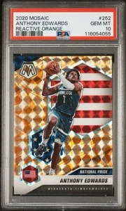 2020 Mosaic National Pride Reactive Orange Anthony Edwards RC PSA 10 Gem Mint - Picture 1 of 3