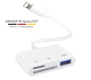 Apple Lightning auf SD & TF Karte USB Kamera Adapter für iPhone - Bild 1 von 14