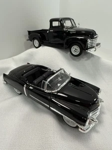 Welly Black 1953 Cadillac El Dorado Convertible, 22414,1/24 Scale & Chevy 3100 - Picture 1 of 18