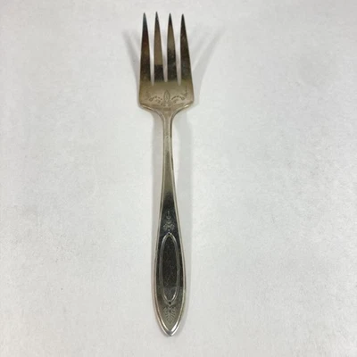 Vintage Community Plate 1917 Adam Silver Meat Fork 8.25" Tarnished - Image 1 of 4