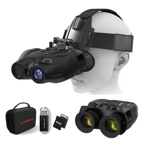 Helmet Mount FHD Infrarot Fernglas Binokular Nachtsichtgerät Jagd Goggles Kamera - Bild 1 von 17
