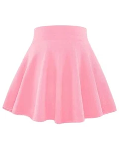 Kids Girls Skirt Casual Mini Flare Plain Pleated Skater Uniform Skirts 10-11 ... - Picture 1 of 7