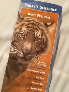 Vintage Brochure SAN DIEGO ZOO Daily Activities Guide, Spring 2003 Park Pamphlet - Picture 1 of 5