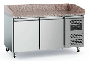 Gastro Pizzatisch Kühltisch Kühltheke Edelstahl 1515x800x1000mm 390l +2/+8°C NEU - Bild 1 von 1