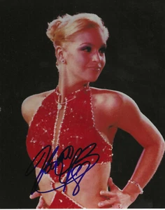 Foto firmada autografiada de NICOLE BOBEK 8x10 patinaje sobre hielo Juegos Olímpicos de invierno con certificado de autenticidad - Imagen 1 de 1