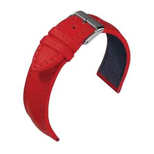 Uhrenarmband Vegan Alcantara, Kunstleder Rot von Barington/Eulit - 3 Breiten - Picture 1 of 1