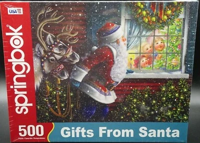2015 Springbok & Allied Products Inc Puzzle / Gifts from Santa / Sealed 18"x23" - Image 1 of 4