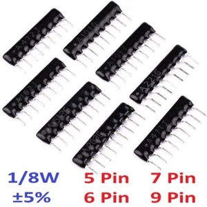 1/8W DIP Array Netzwerk Widerstand 5 6 7 9 Pins ±5% Bereich (100Ω Bis 100KΩ) - Picture 1 of 34