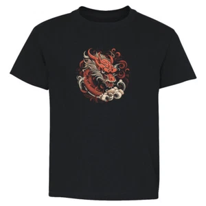 MX Outfit Black Youth Medium T-shirt Chinese Year of The Dragon - Picture 1 of 2
