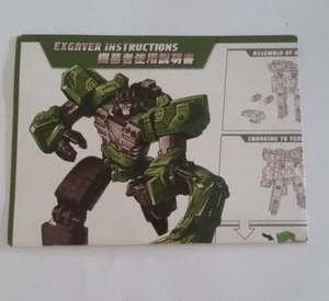 Transformers instruction booklet only - Hercules Exgaver - Foto 1 di 1