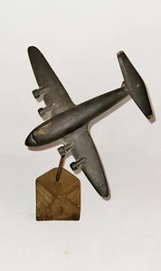 10I15 Vintage Wooden War Plane Desk Art Deco 1940 - Picture 1 of 6