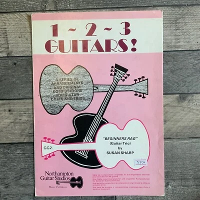 1-2-3 Guitars! Beginners Rag For Guitar Trio By Susan Sharp Sheet Music  - Image 1 of 4