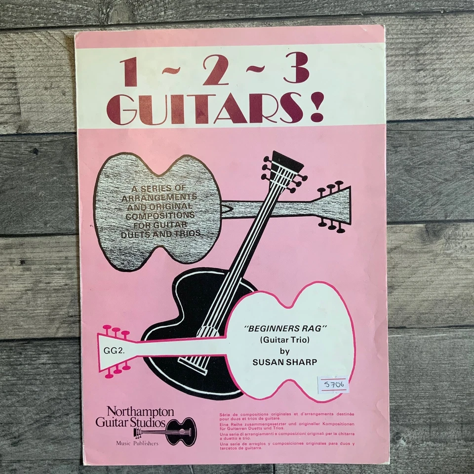 1-2-3 Guitars! Beginners Rag For Guitar Trio By Susan Sharp Sheet Music  - Image 1 of 4