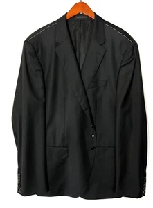 #377 Hugo Boss T-Harvers4 Luxury Choice 150's Black Suit Jacket Size 50 R  - Picture 1 of 11