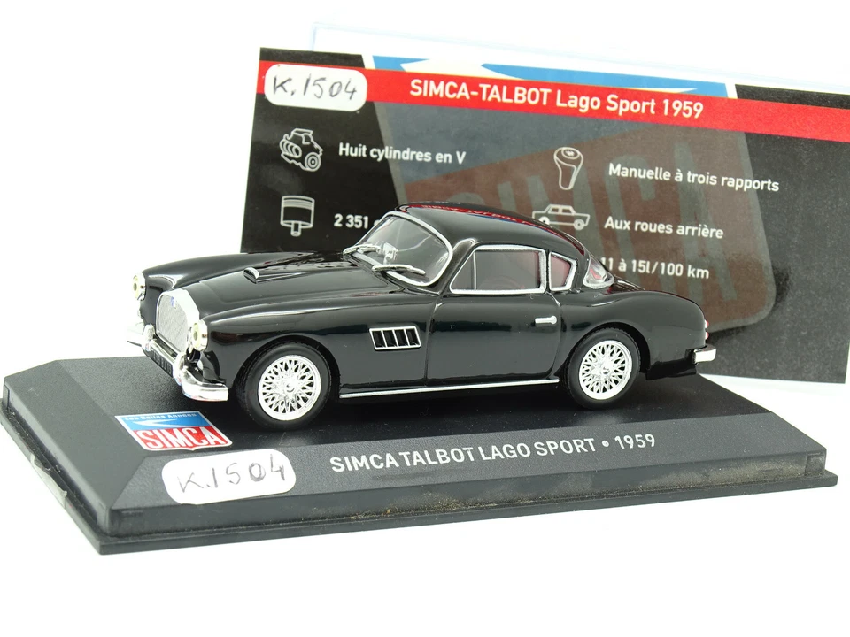 IXO Stampa 1/43 - Simca Talbot Lago Sport 1959 Nero - Immagine 1 di 1