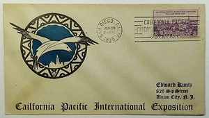 1935 FDC San Diego California Pacific International Exposition First Day Cover - Picture 1 of 2