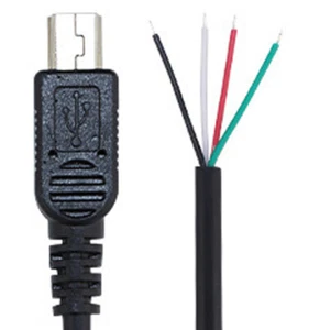 1pc 30cm Micro USB Male Plug Cable 4 wires Power Pigtail Cable Cord DIY - Picture 1 of 4