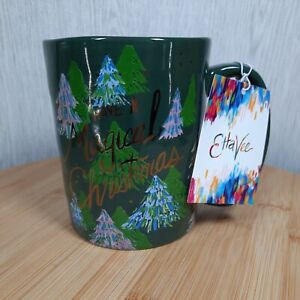 🎄 Etta Vee Holiday Coffee Mug Cup Christmas Trees Magical Christmas Green 16oz.