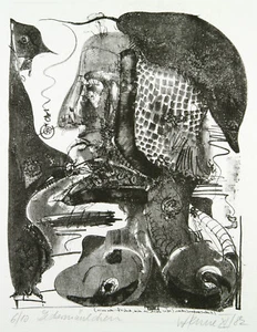 DDR. "Leckermäulchen" 1982. Lithographie Wolfgang HENNE (*1949 D) handsigniert - Picture 1 of 3