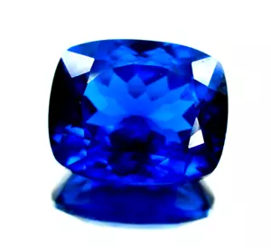 Pietra preziosa sciolta taglio cuscino zaffiro blu reale certificato 5+ carati - Foto 1 di 6