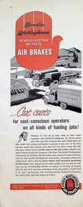 VINTAGE 1950er Jahre Druckanzeige ~ Bendix-Westinghouse Luftbremsen ~ ... Kosten senken - Bild 1 von 1