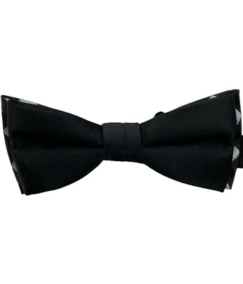 CALVIN KLEIN Polyester DESIGNER Bow Tie Black White Plaids & Checks W:2" EUC Foto 1 de 2