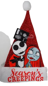 *New* Nightmare Before Christmas Santa Hat - Jack & Sally "Seasons Creepings" - Picture 1 of 3
