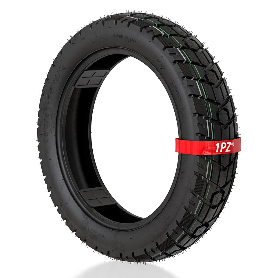 Motorcycle 130/90-16 Blackwall Tubeless Vacuum Tire Yamaha Honda Harley-Davidson - Image 1 of 4