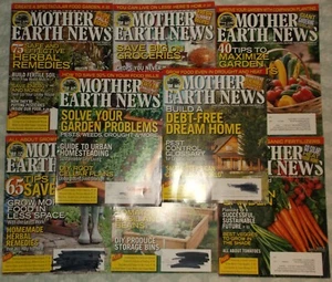 LOT OF 8 MOTHER EARTH NEWS MAGAZINES USED 2010 - 2014 READING ARTS & CRAFTS - Picture 1 of 6
